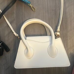 White mini purse